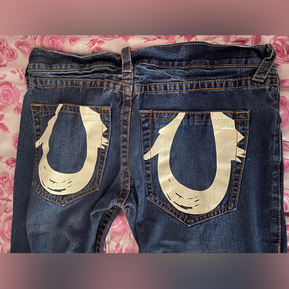 TRUE RELIGION Mens Blue Jeans Size 34 RN#112790/CA#30427 Made In The USA